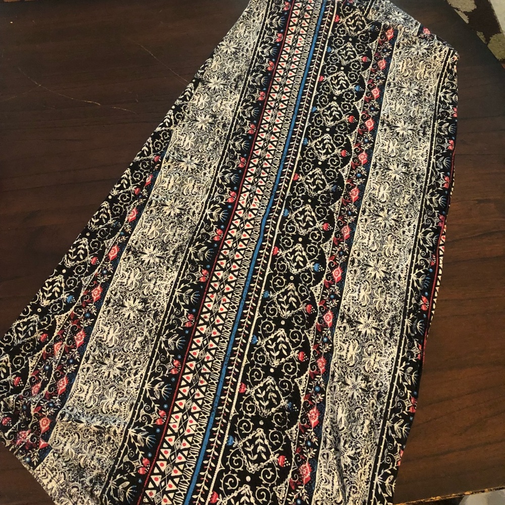 Multicolored Womens Maxi Skirt